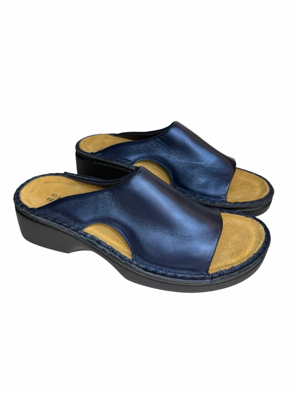 Naot Rome Blue Leather Sandal Size EU 39/ US 8